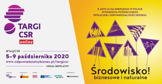 Targi odpowiedzialnego biznesu w formule ONLINE 5-9 października 2020 roku